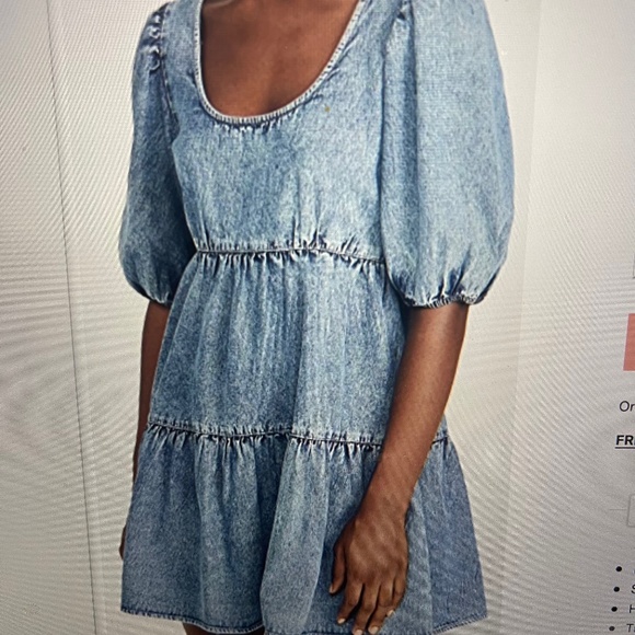 Ravi Denim babydoll dress - Picture 1 of 4